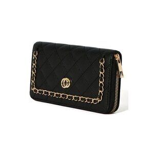 Design Wallet Chain Detail 12 Card Slots‎ Black